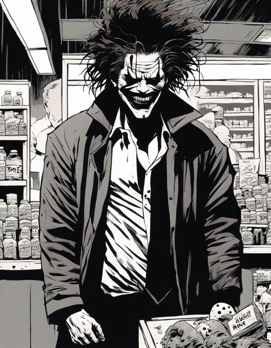 Sin City Comic Panel of Gang Member Looting