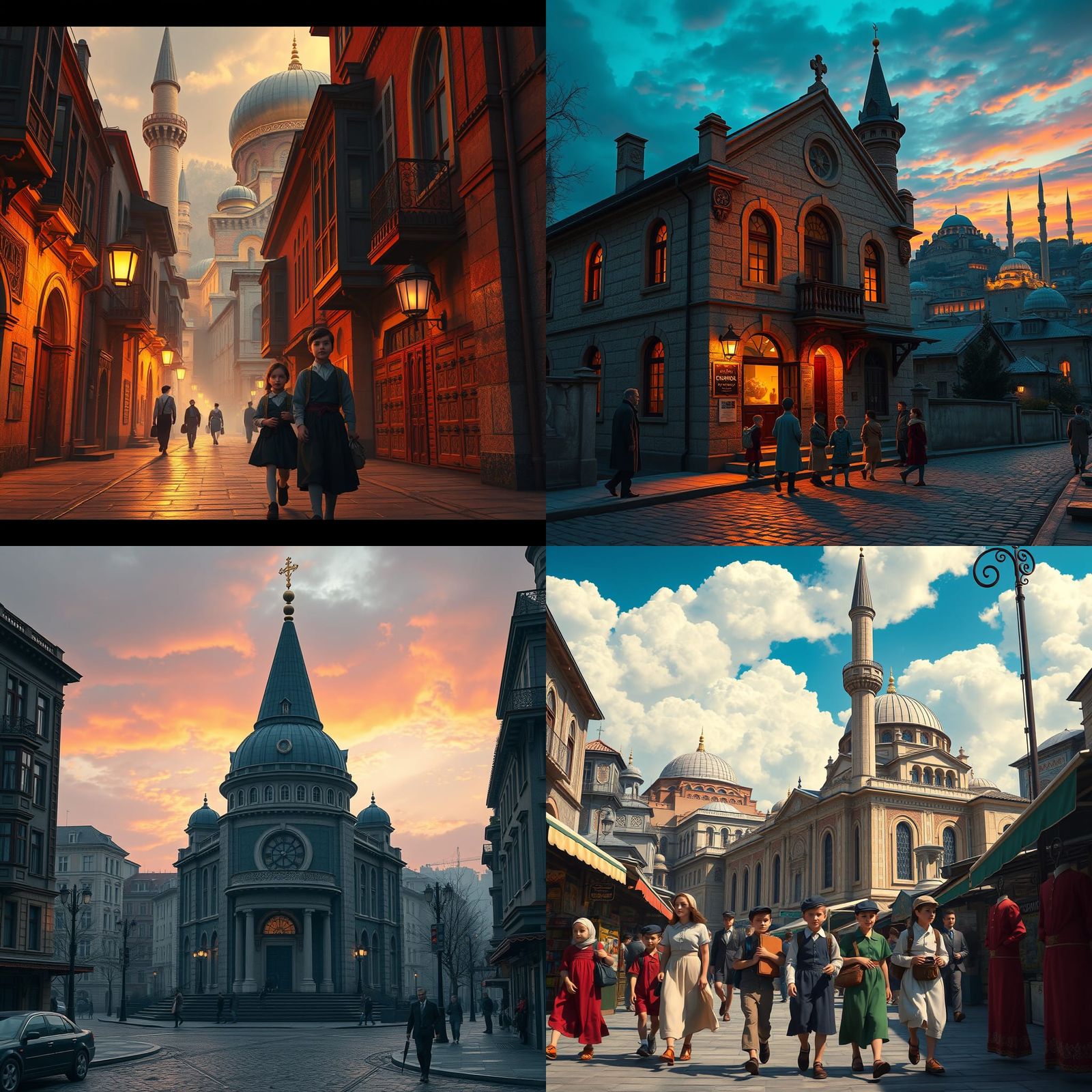 Children Going to School in 1930s Istanbul