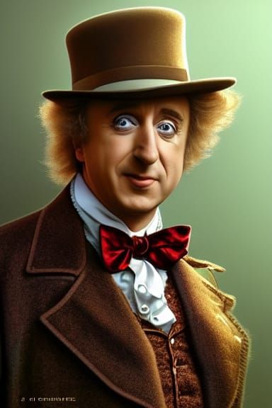 Willy Wonka Portrait by Rutkowski and Mucha
