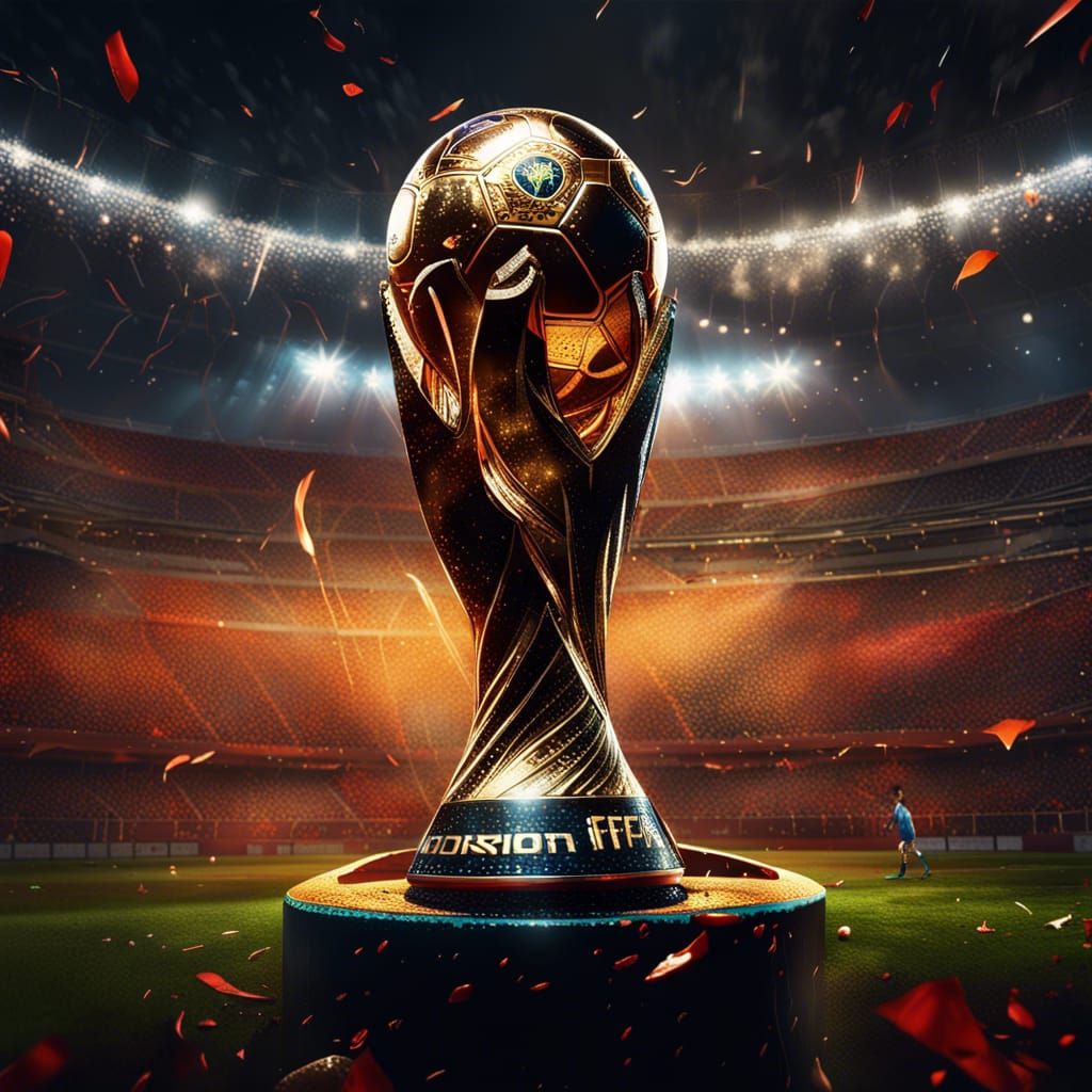 Epic FIFA World Cup Trophy in Dark Fantasy Style