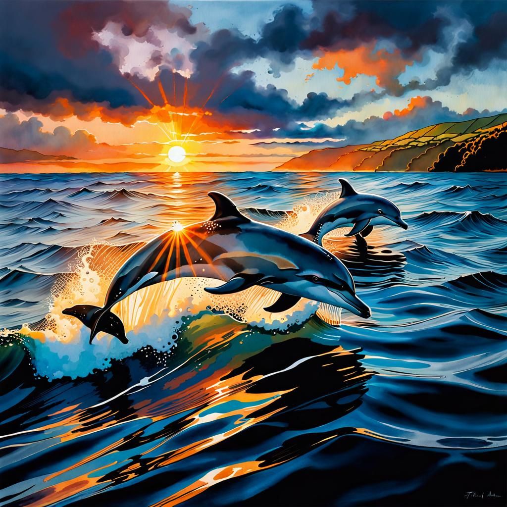 Dolphins close to São Miguel