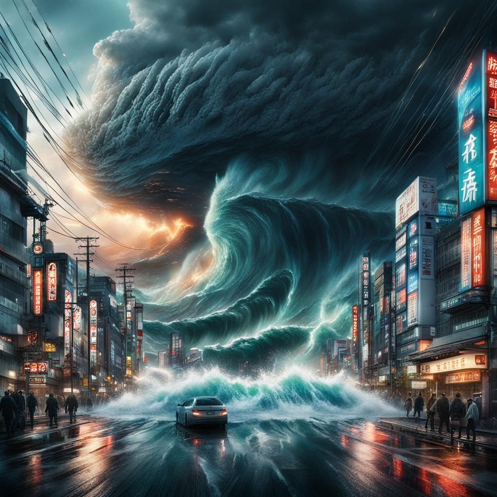 Tokyo Tsunami: Dramatic Digital Matte Painting