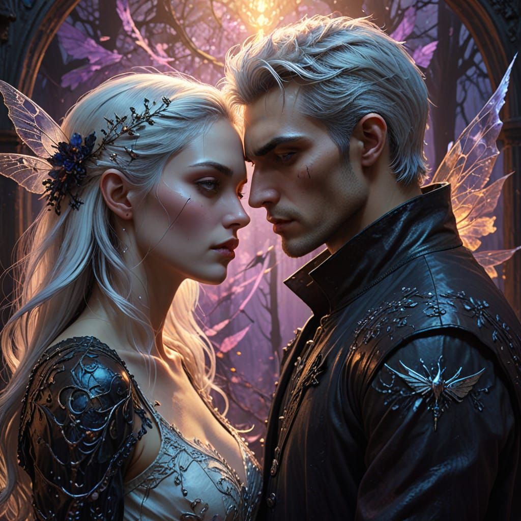 Dark Romance: Vampire and Fairy in Intimate, Hyperrealistic ...