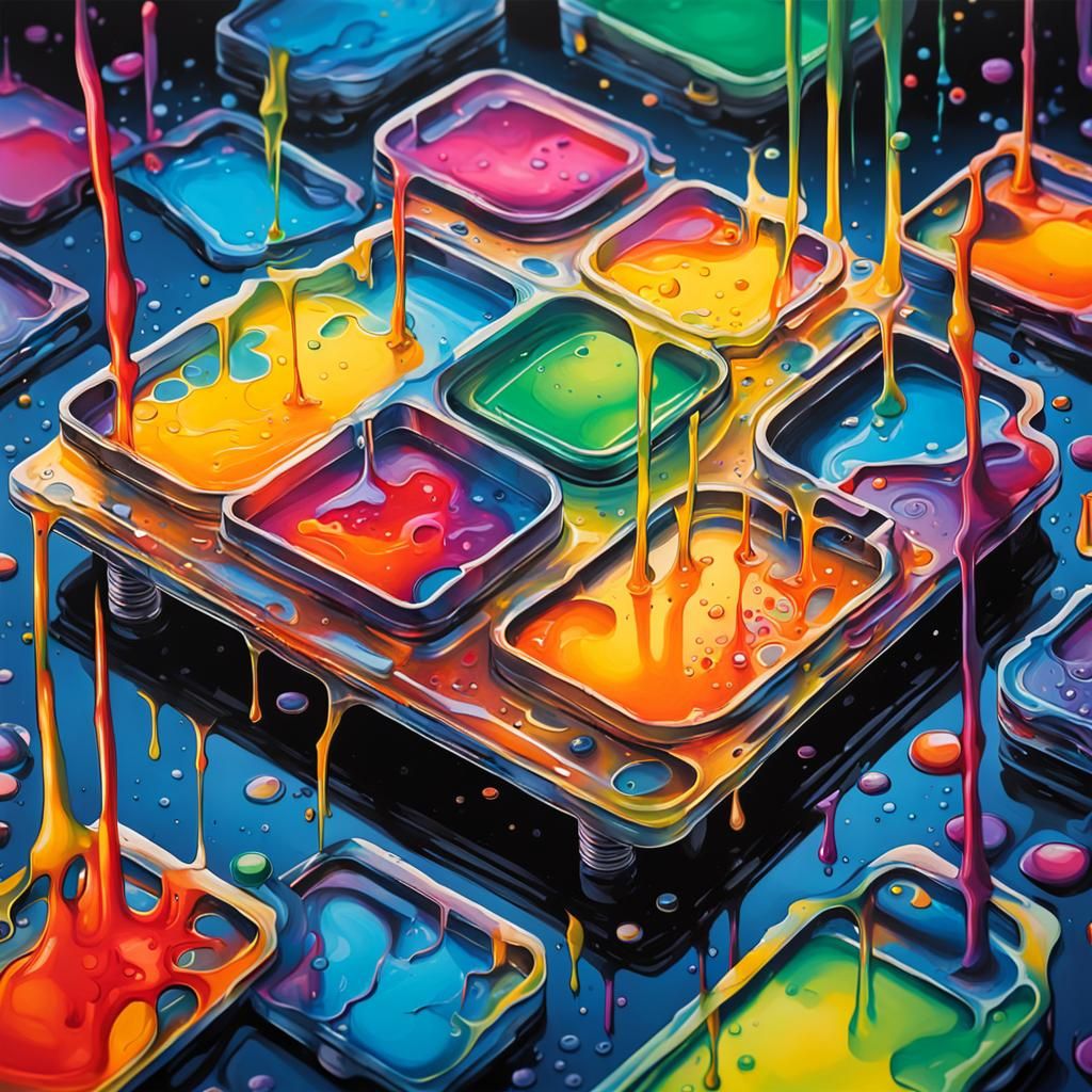 Microfluidic Lab-on-Chip in Graffiti Art Style