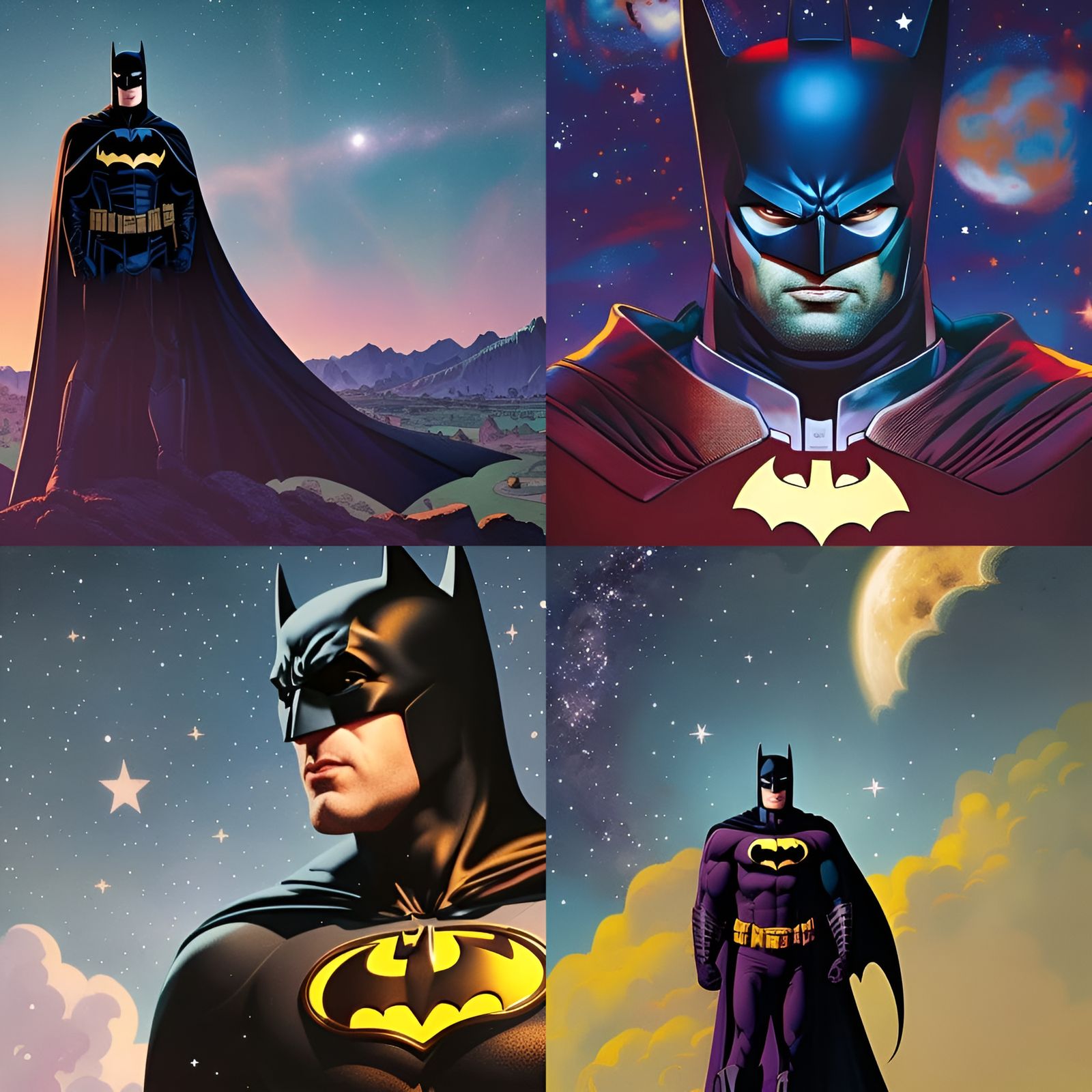 Starry night sky with our gorgeous batman🤩