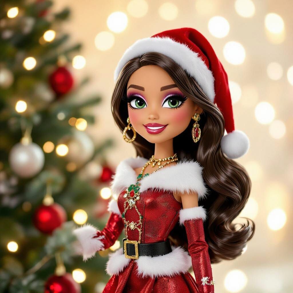 Bratz Doll in Modern Christmas Attire