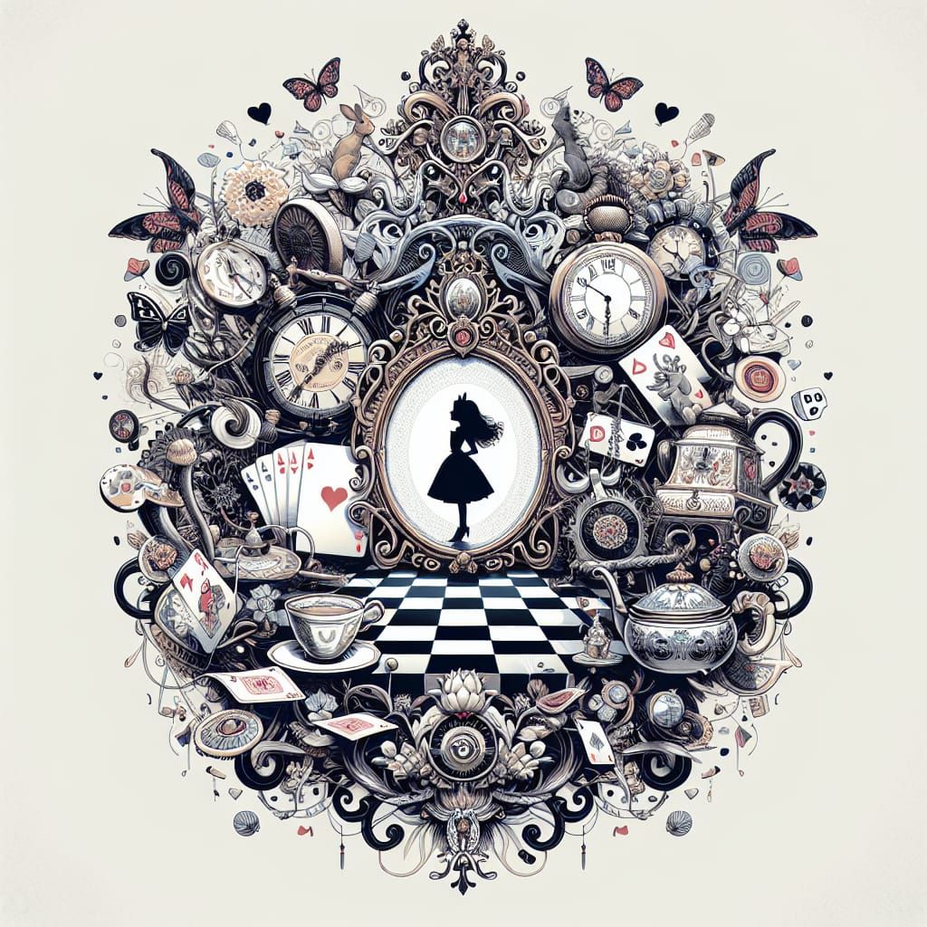 Alice in Wonderland: Whimsical Fantasy Artwork