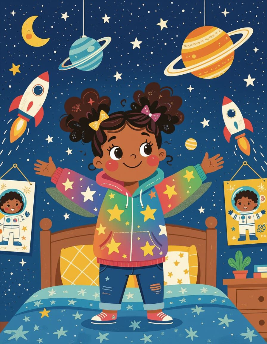 Dreaming of Space: A Whimsical Afrofuturist Vision