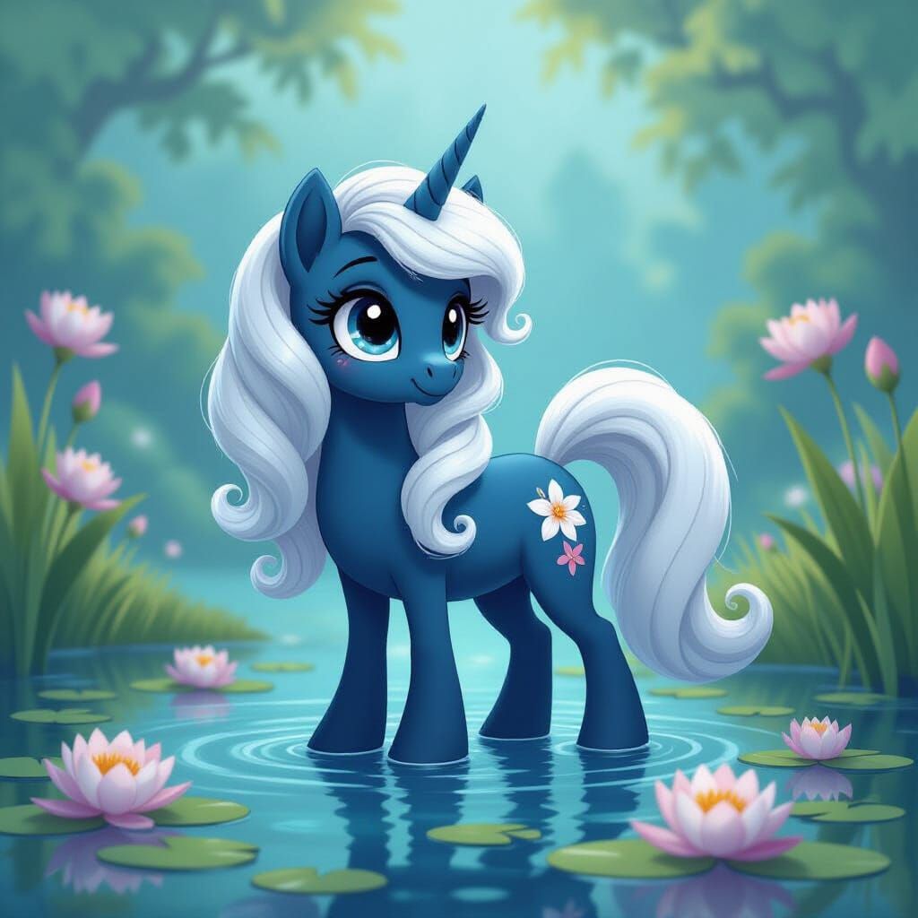 My Little Pony by Water Lilies in Fairytale Style