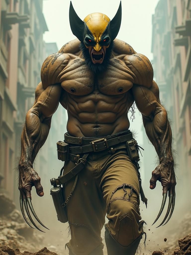Undead Wolverine in Post-Apocalyptic Wasteland
