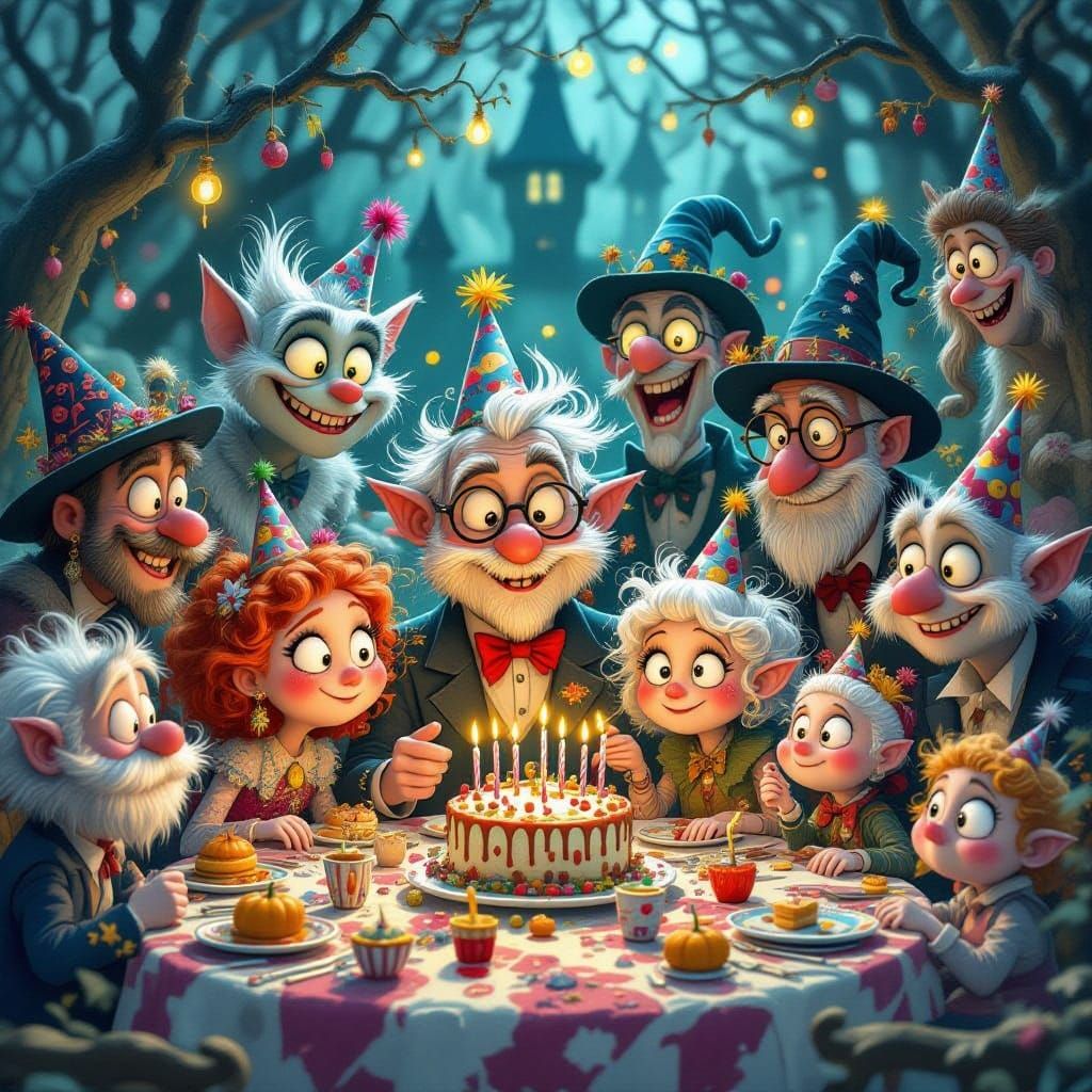 Whimsical Birthday Party of Spooky Mythological Creatures