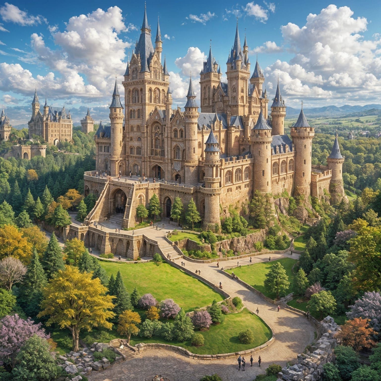 Enchanting Fairytale Castle in Wonderland