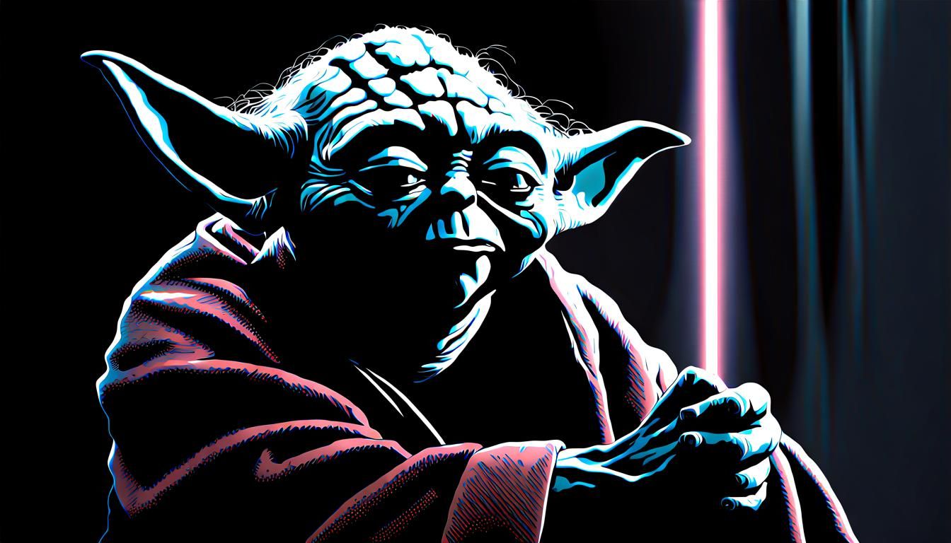 Dark Yoda Crying by The Crying Force Sign