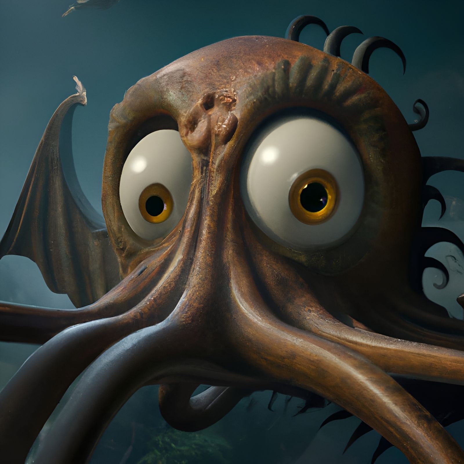 Playful Cute Cthulhu Digital Painting