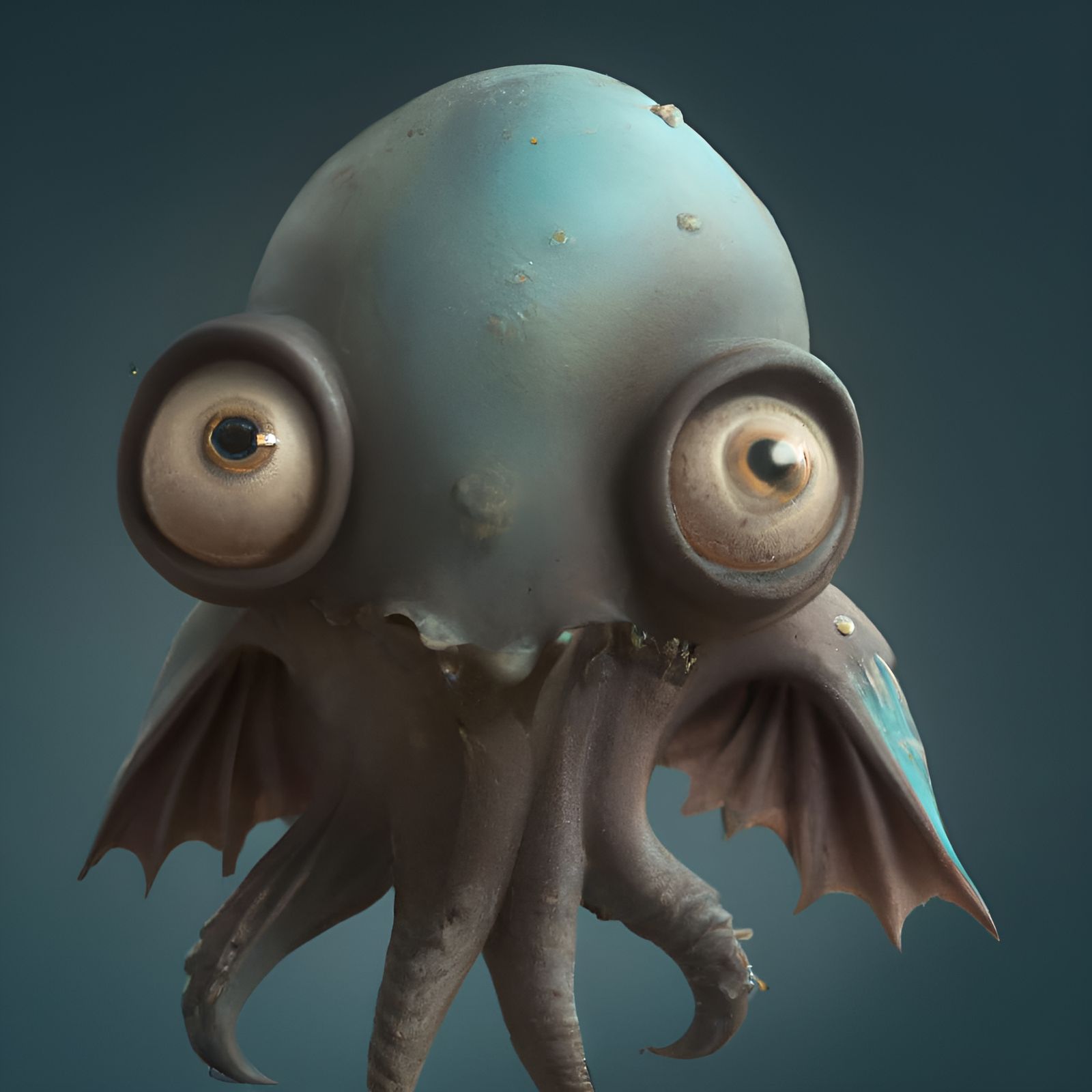 Playful Cute Cthulhu Mischief in Digital Painting