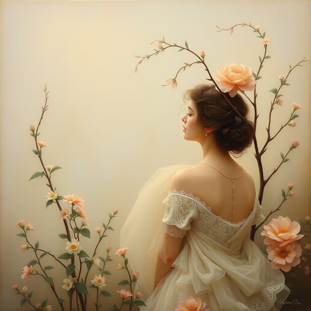 Ethereal Impressionist Dreamscapes in Art Nouveau Style