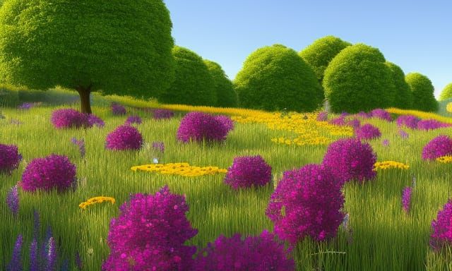Beautiful Flower Meadow - 3D Game