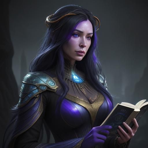 Mystical Portrait of Nyarlathotep Reading Graphic Novel