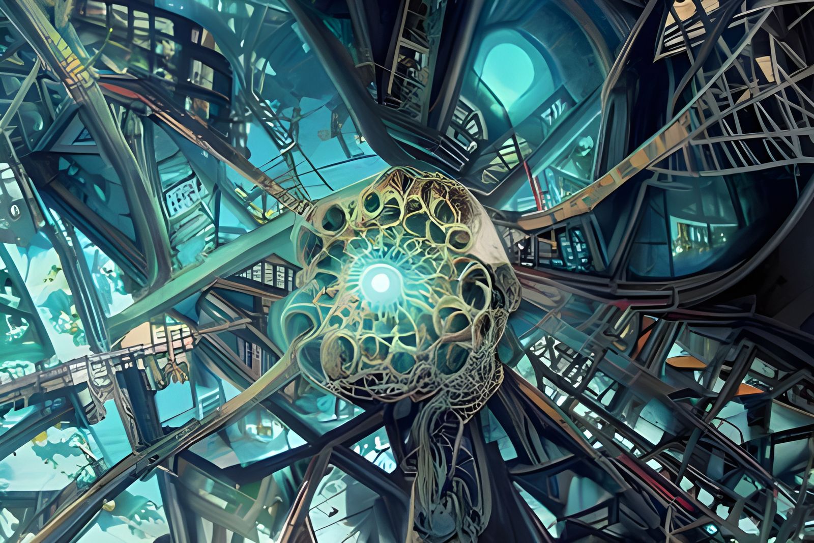 Surreal Portal to Mandelbulb Dimension in Retro Style