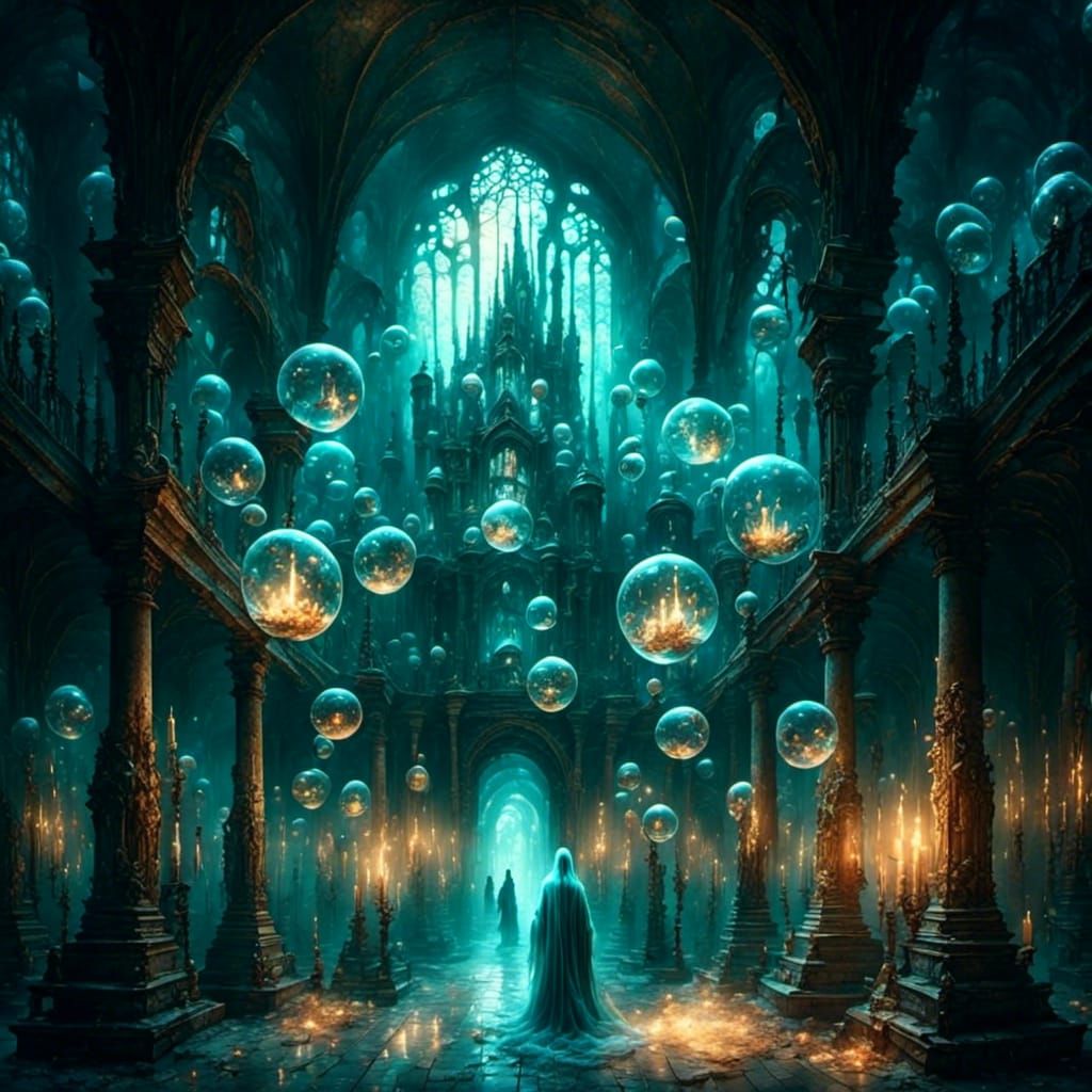 Ghostly Flight Through Castle Hall