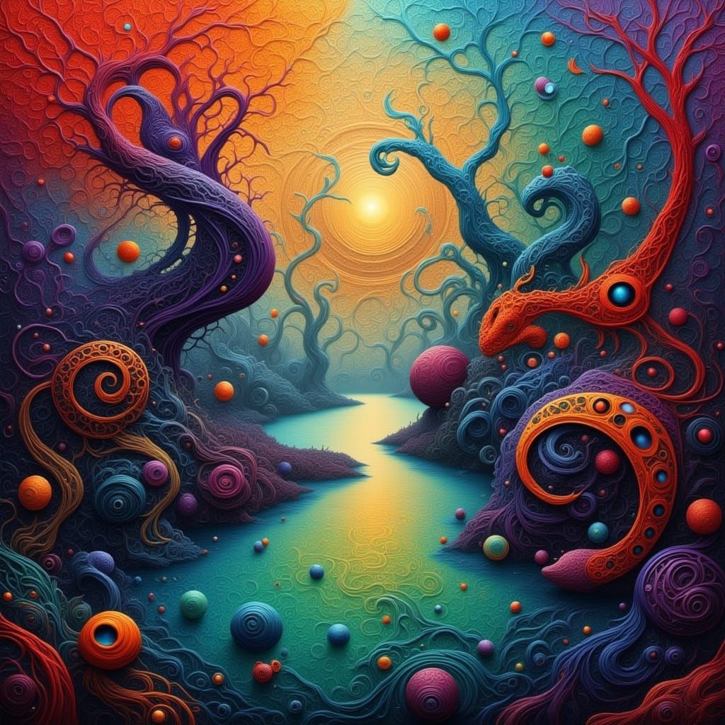 Enchanted Realm of Vibrant Light and Wonder