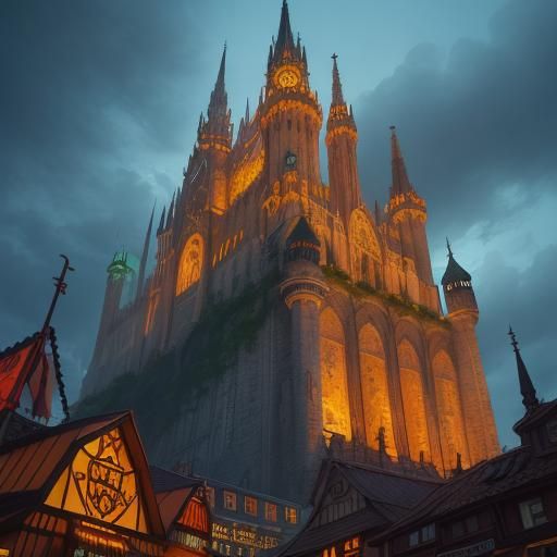 Oktoberfest Celebrations in Dreamlike Fantasy Style