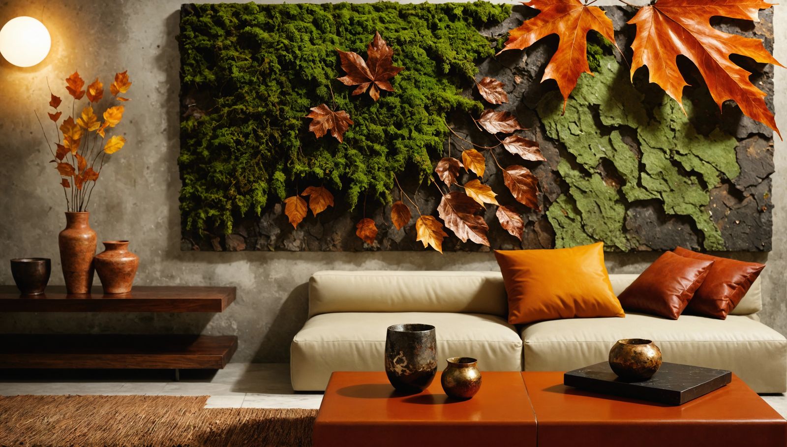 Textural Collage Art Featuring Autumnal Elements
