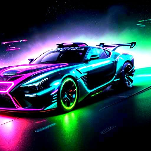 Quantum Quench Soda: Holographic Cyberpunk Illustration