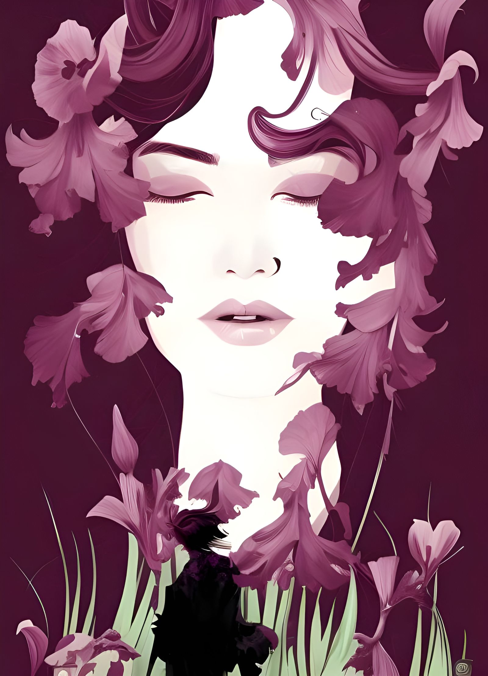 Zombie Irises Exploding in Paint, Composite Art