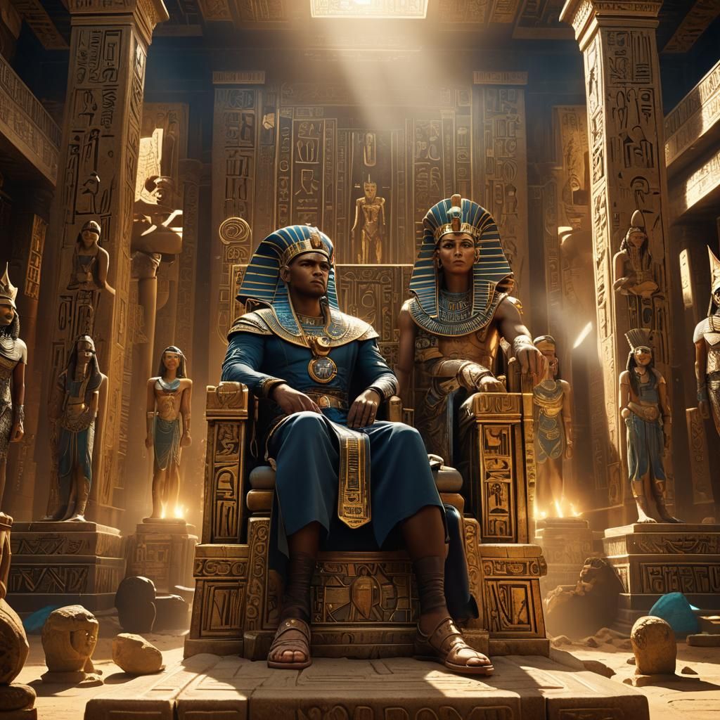Ra Enthroned: A Cinematic Egyptian God