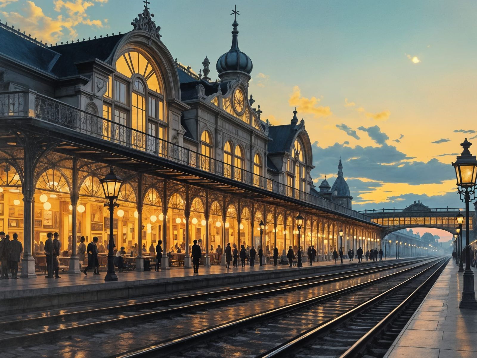 Gustavian Train Station at Magic Hour