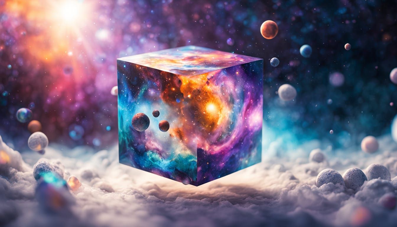 Ethereal Cosmic Vortex in Holographic Glass Cube