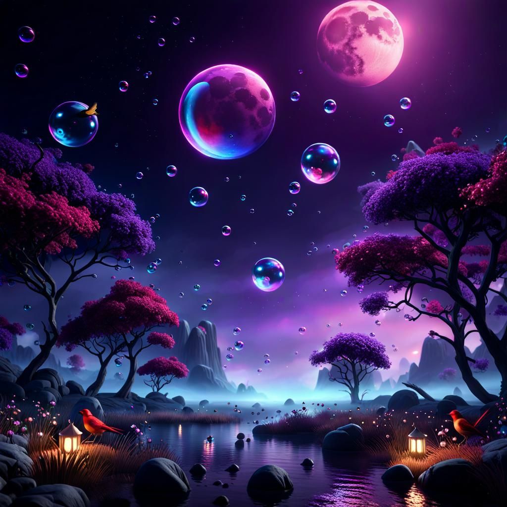 Purple moonscape