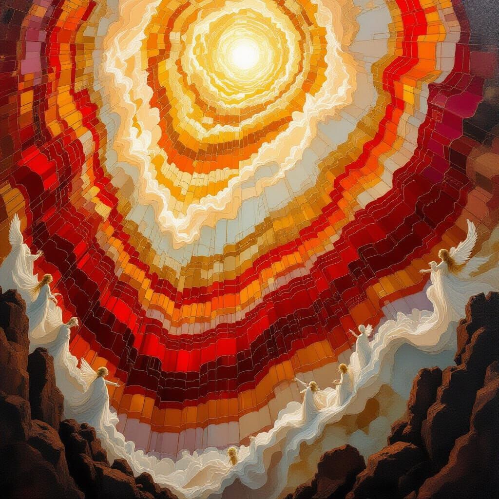 Ethereal Sardonyx Wall Inspired by Rothko and Chihuly