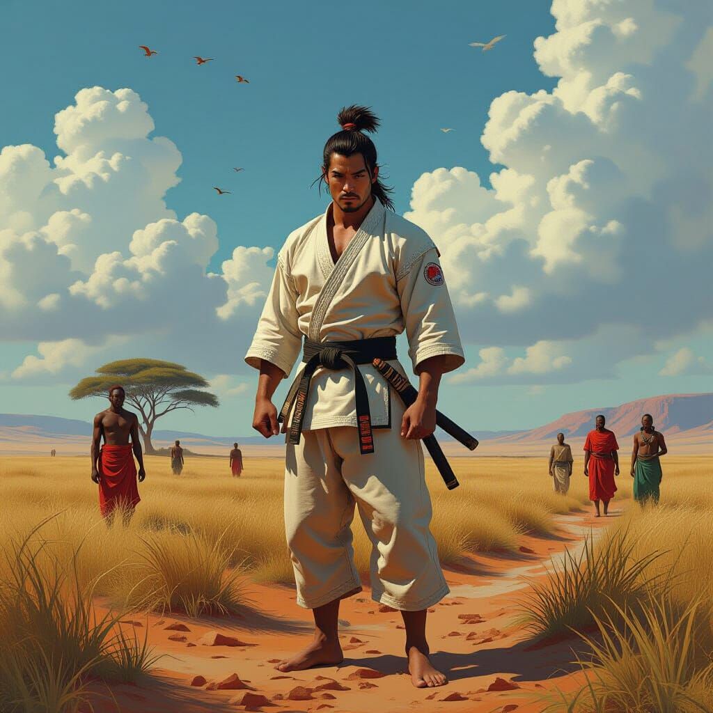 Ryu's African Journey: A Matte Painting