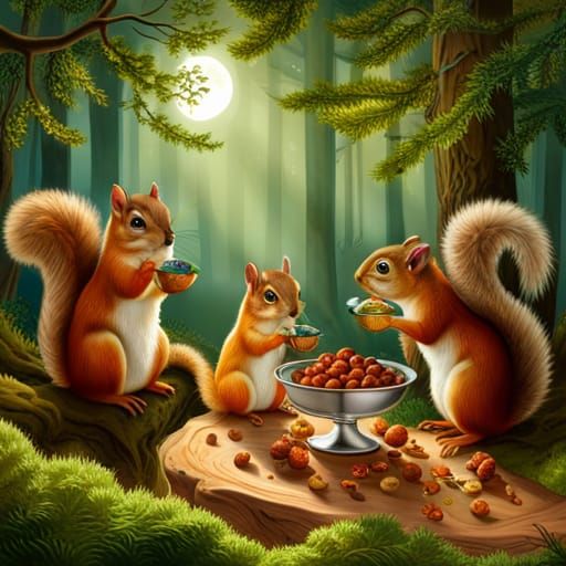 Family squirrel .