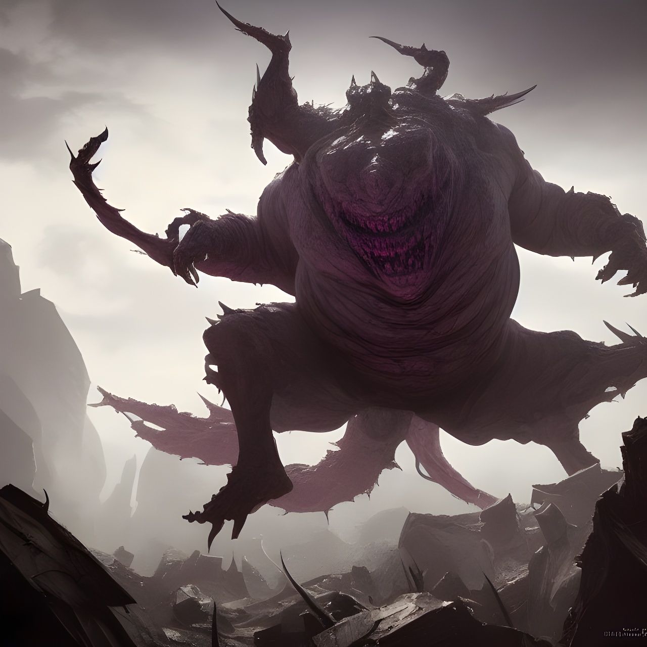 Gengar Concept Art in Fantasycore Style