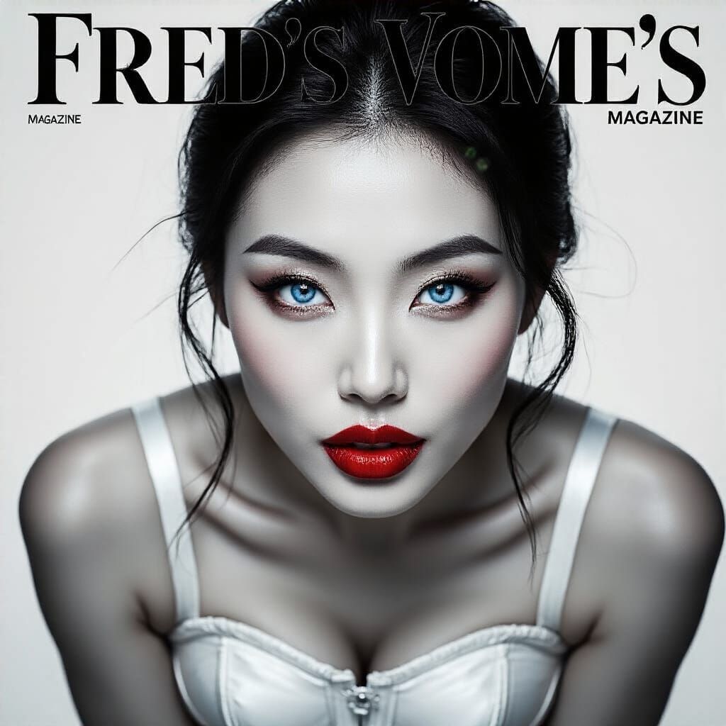 Striking Black and White Portrait of a Chinese Woman