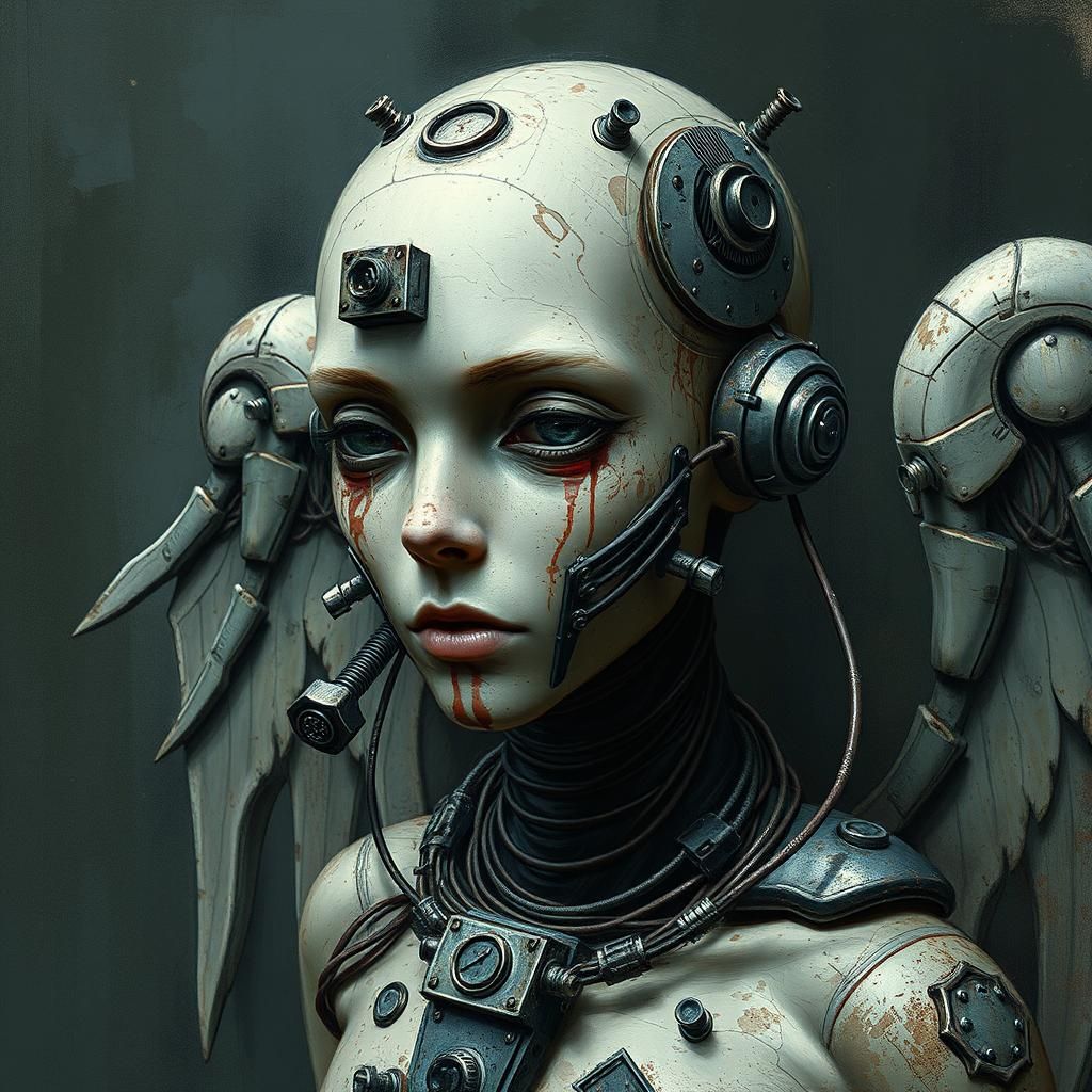 Cybernetic Angel: Industrial and Unpolished Art