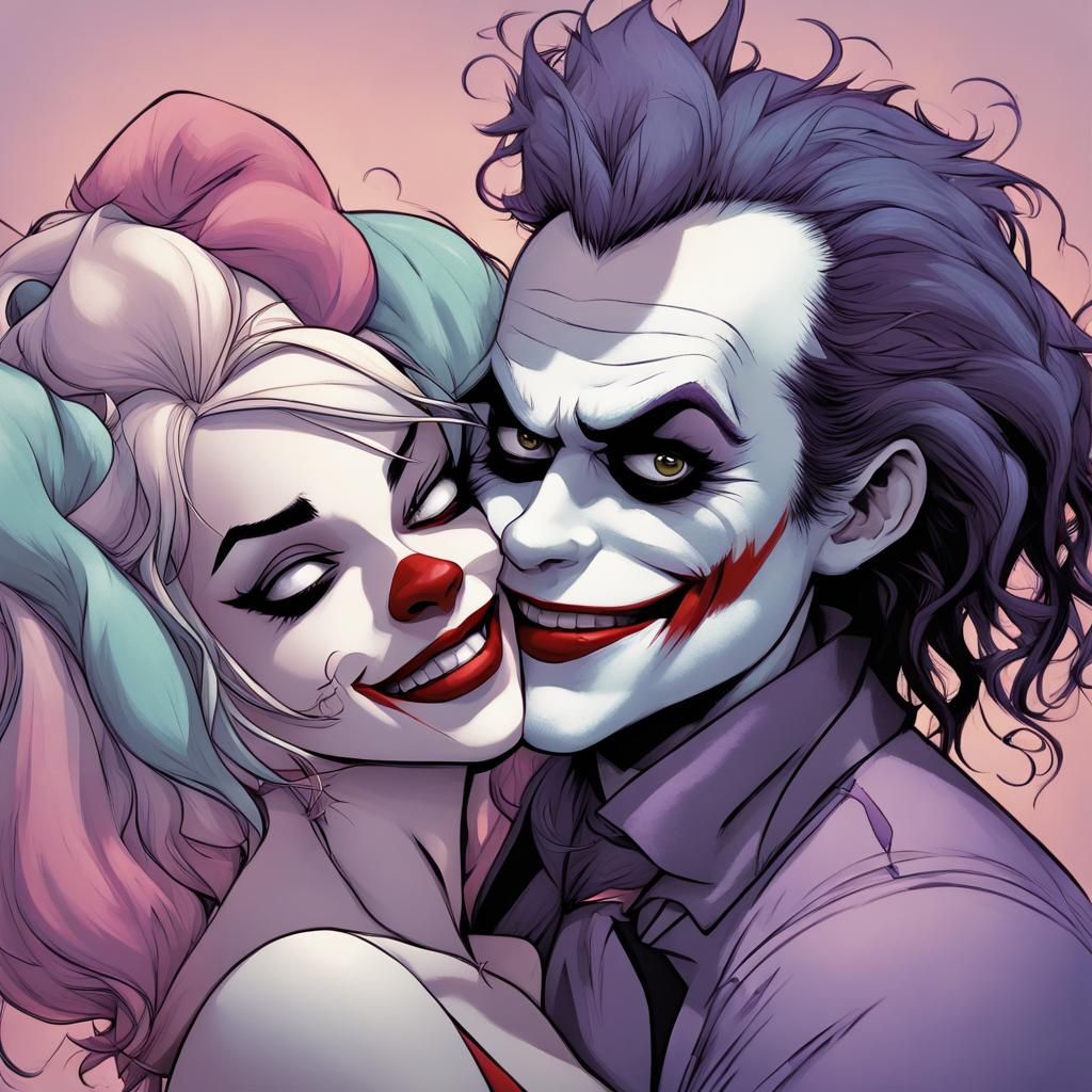 Harley Quinn and the Joker, falling in love