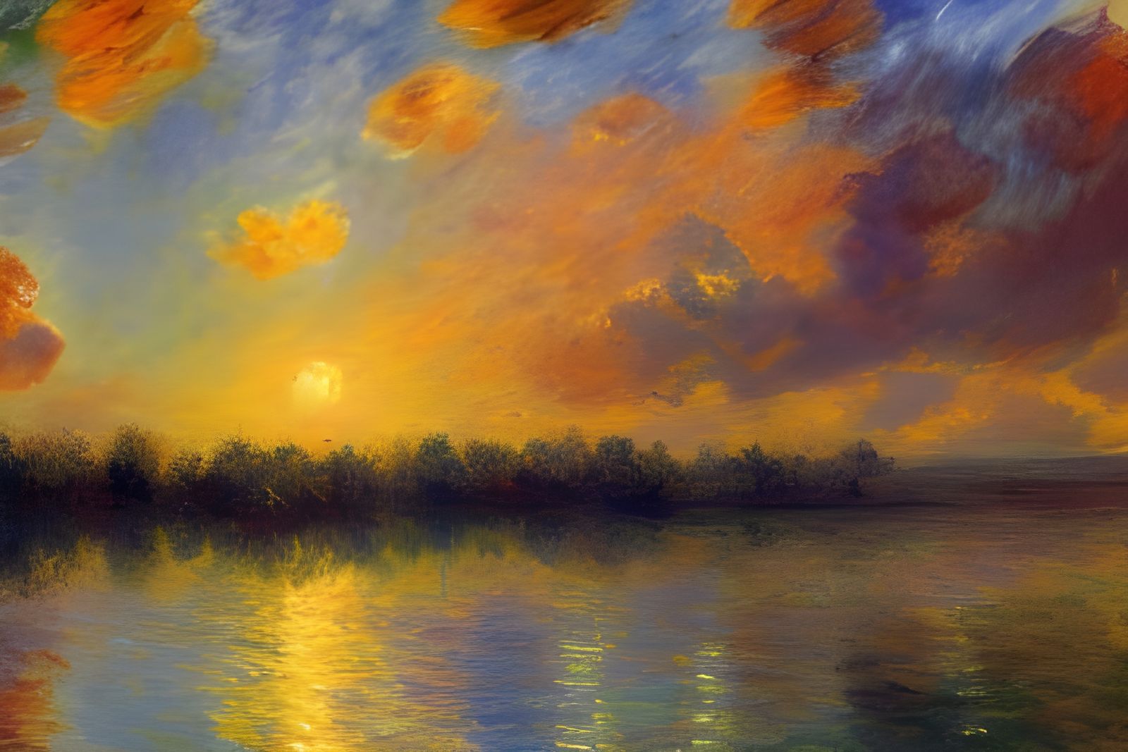 Sunbeams Through Cumulus Clouds: Vivid Digital Art