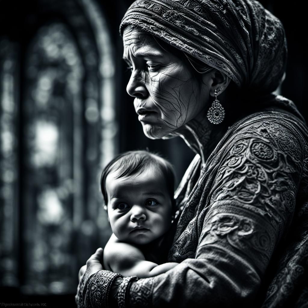 Intricate Image of Mother Breastfeeding