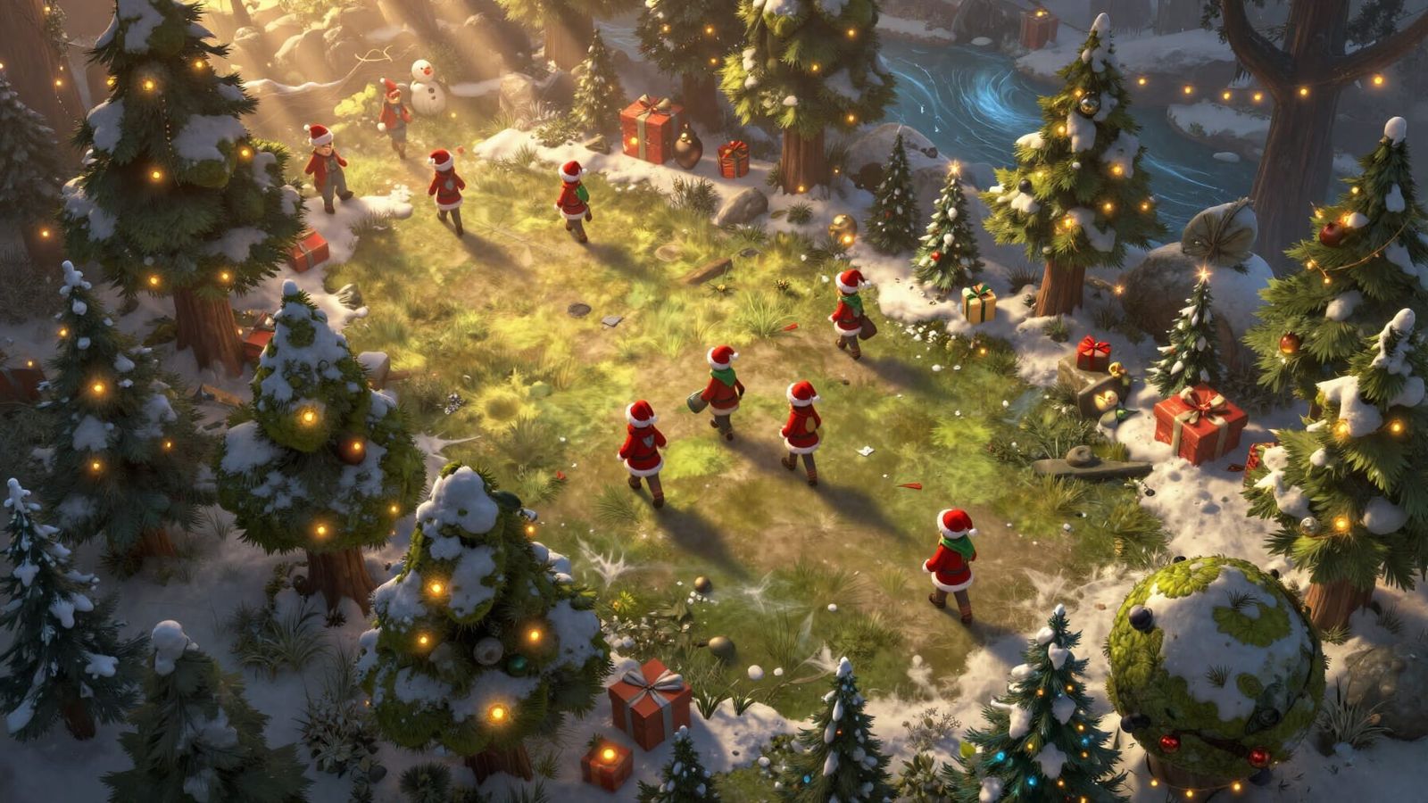 Dota 2 Winter Wonderland with Festive Characters