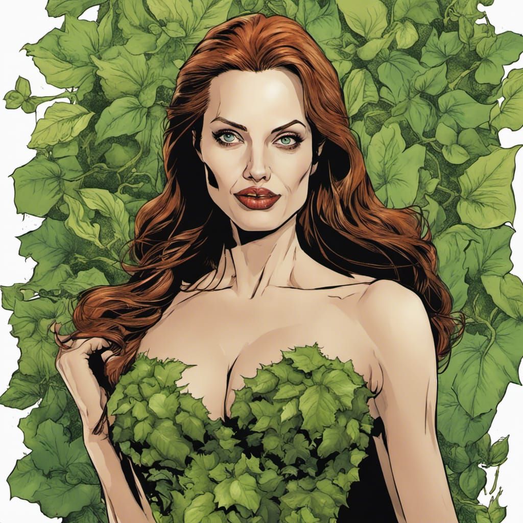 Angelina Jolie as Poison Ivy in Anime Style