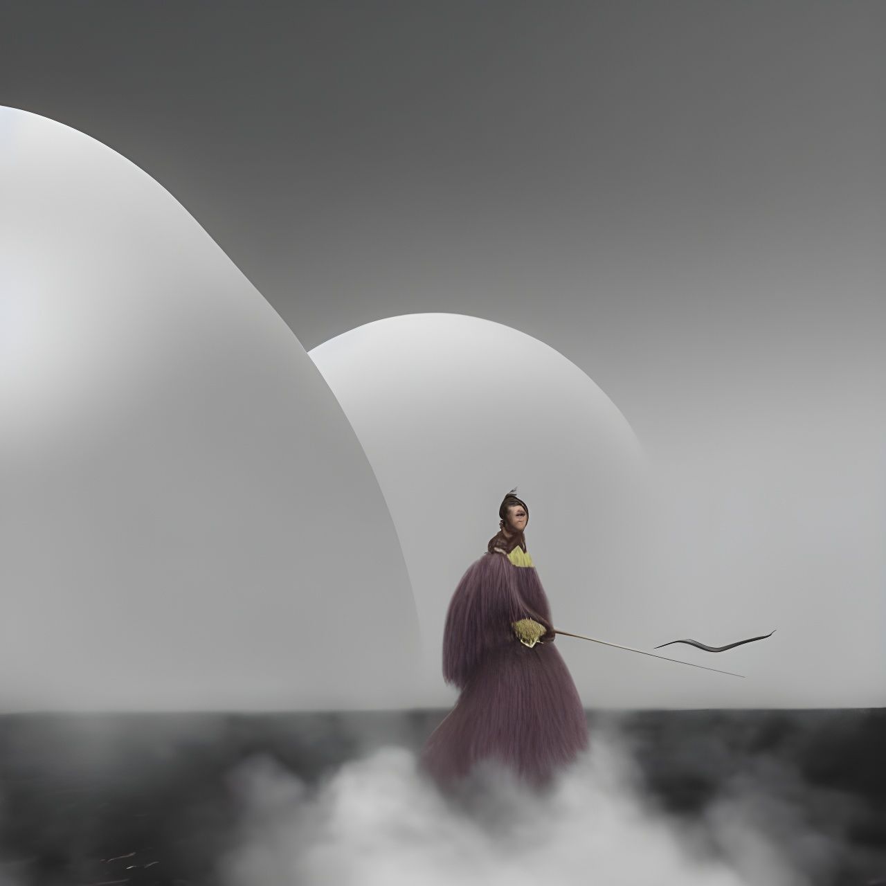 Surreal Don Quixote Tilting at Domes with Magic