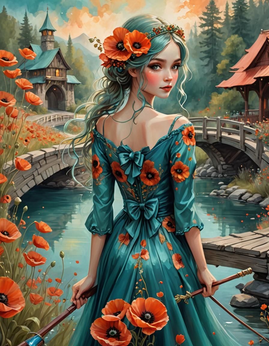 Enchanted Fairy with Magic Wand in Fantasy Art