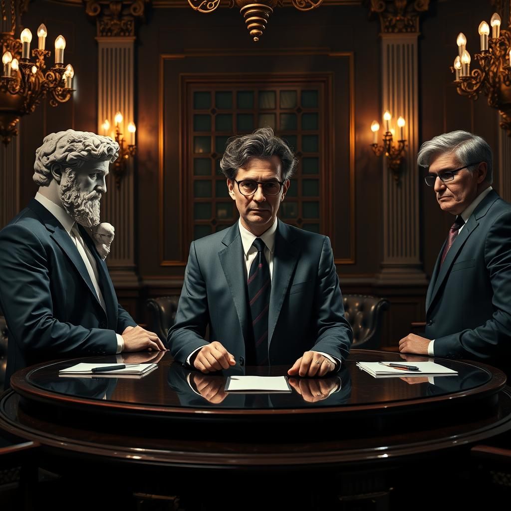 Davids Meeting in Royal Chamber, Cinematic Photography