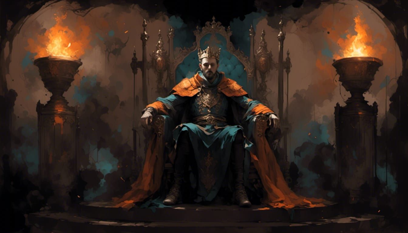 A man mysterious man sitting on a throne 
Used @CaffeineSpaceman Lora,it's quite nice !