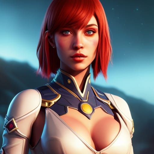 Futuristic Human Partner: Detailed Matte Painting