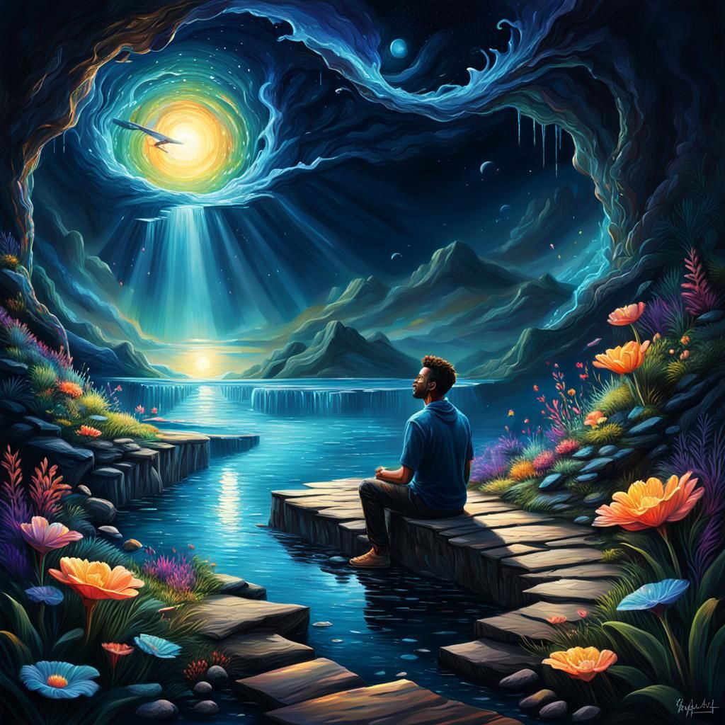 Therapy's Embrace: Hyperrealistic Splash Art of Healing